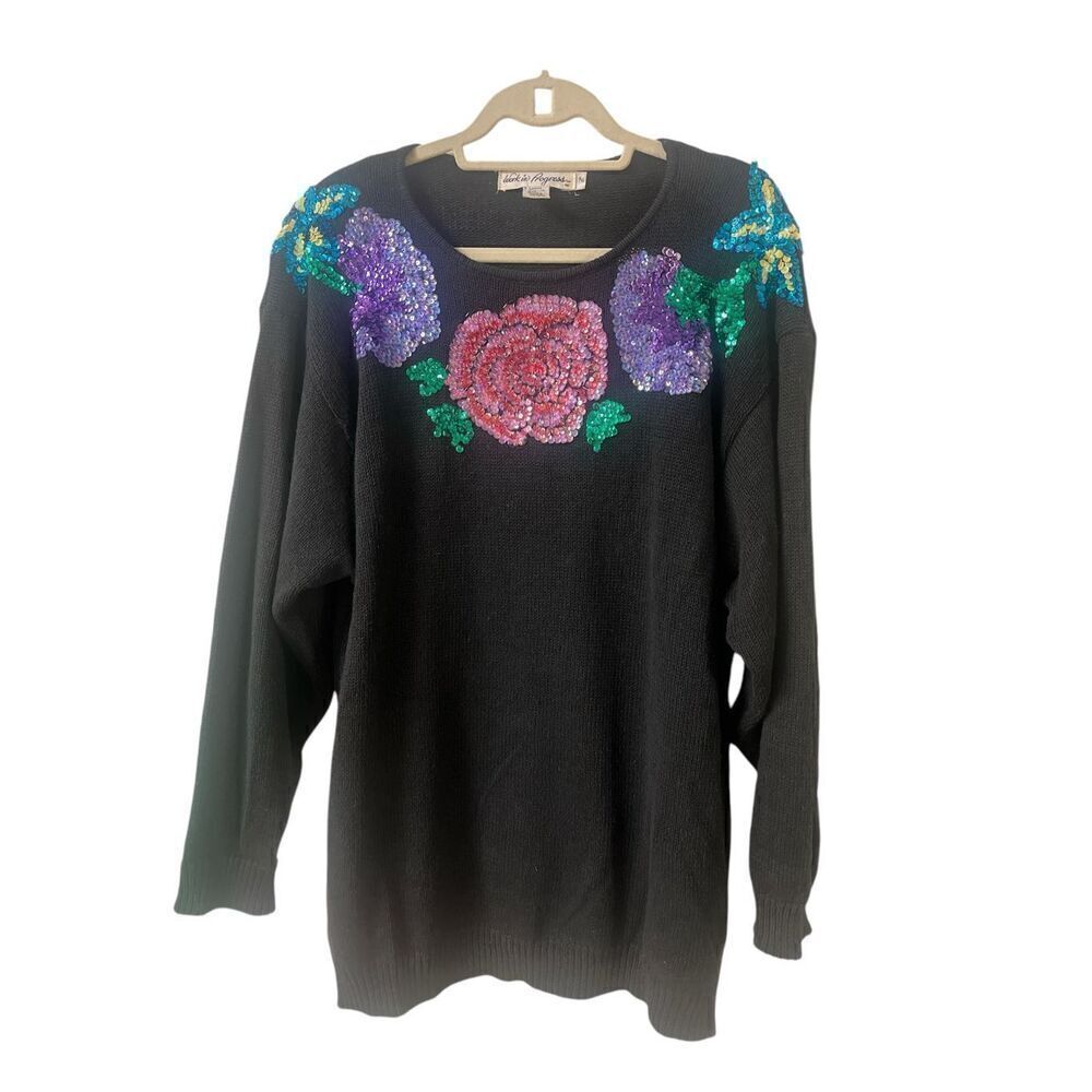 Retro vintage 90’s sequin sweater from Work in Progress sz 18/20